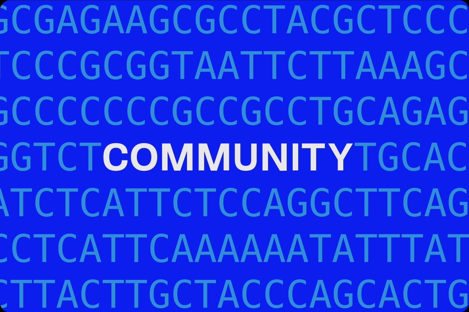 Genetic code surrounding the word 'community'