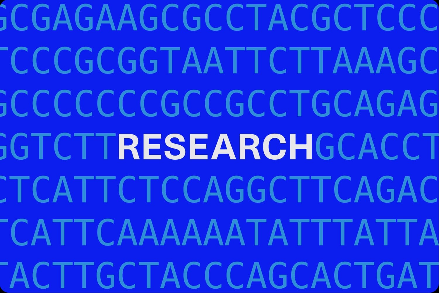 Genetic code surrounding the word 'research'